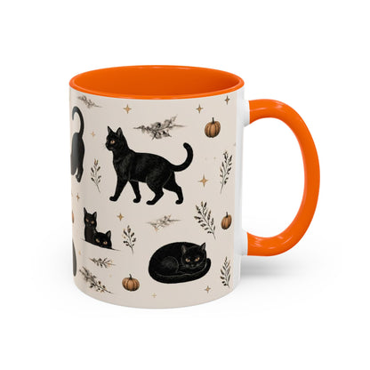 Black Cat Pattern Coffee Mug
