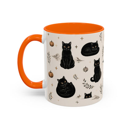 Black Cat Pattern Coffee Mug