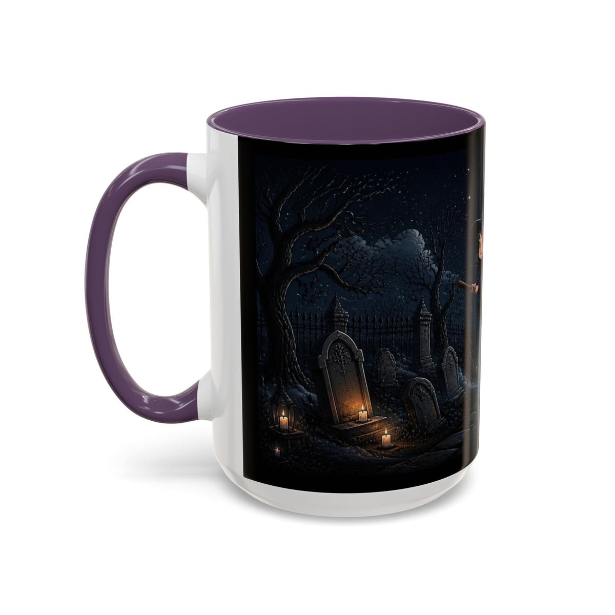 Cute Witch Flying at Night Coffee Mug