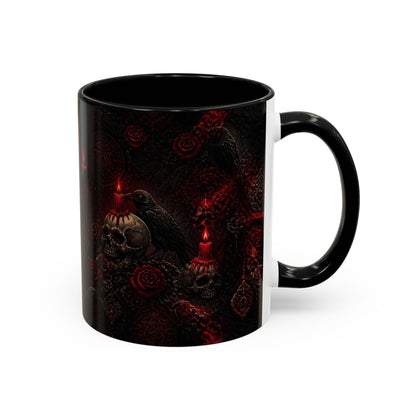 Skull & Red Roses Coffee Mug