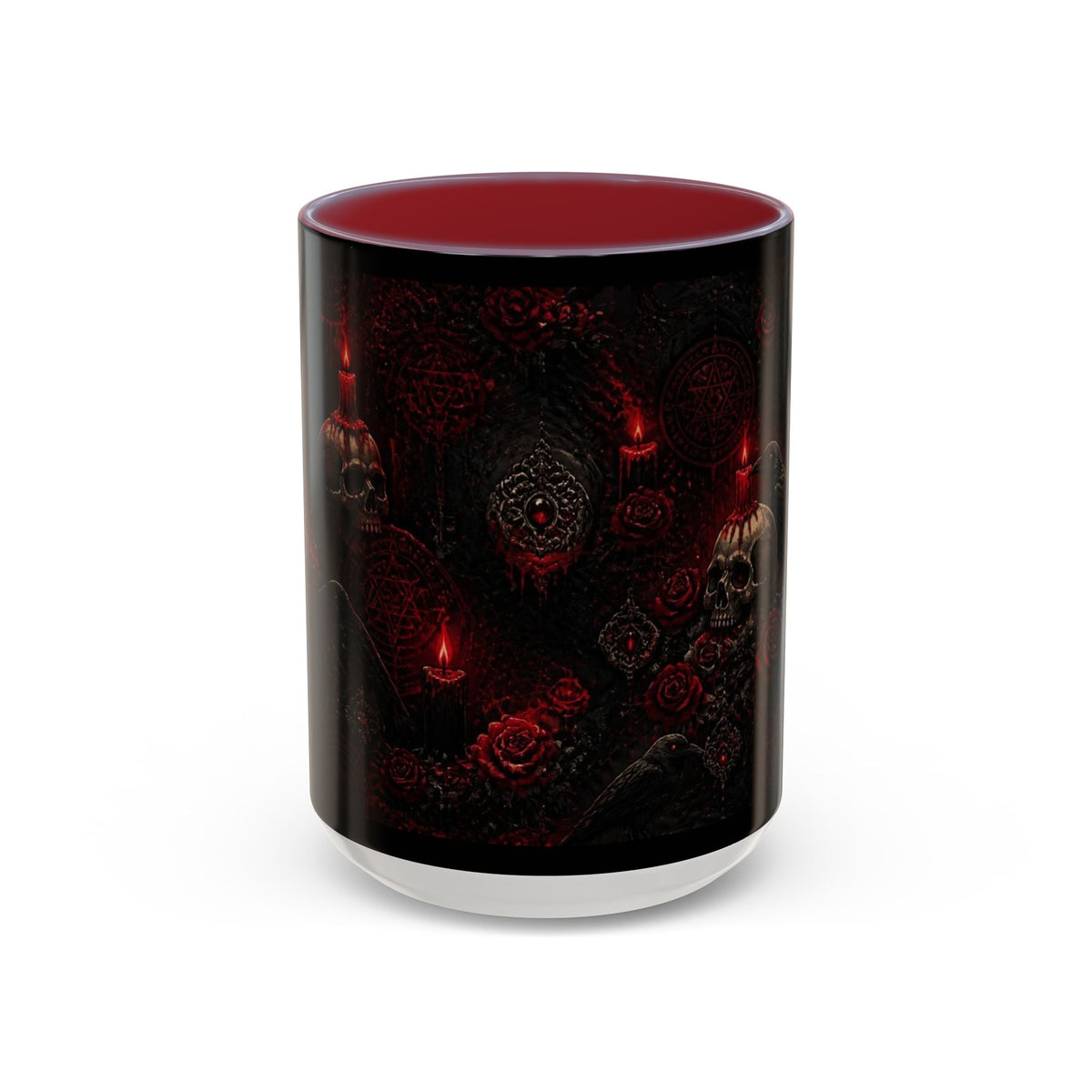 Skull & Red Roses Coffee Mug