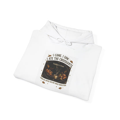 Croissant Crime Hoodie — “I Came, I Saw, I Ate The Croissant” Coffee Shop Hoodie