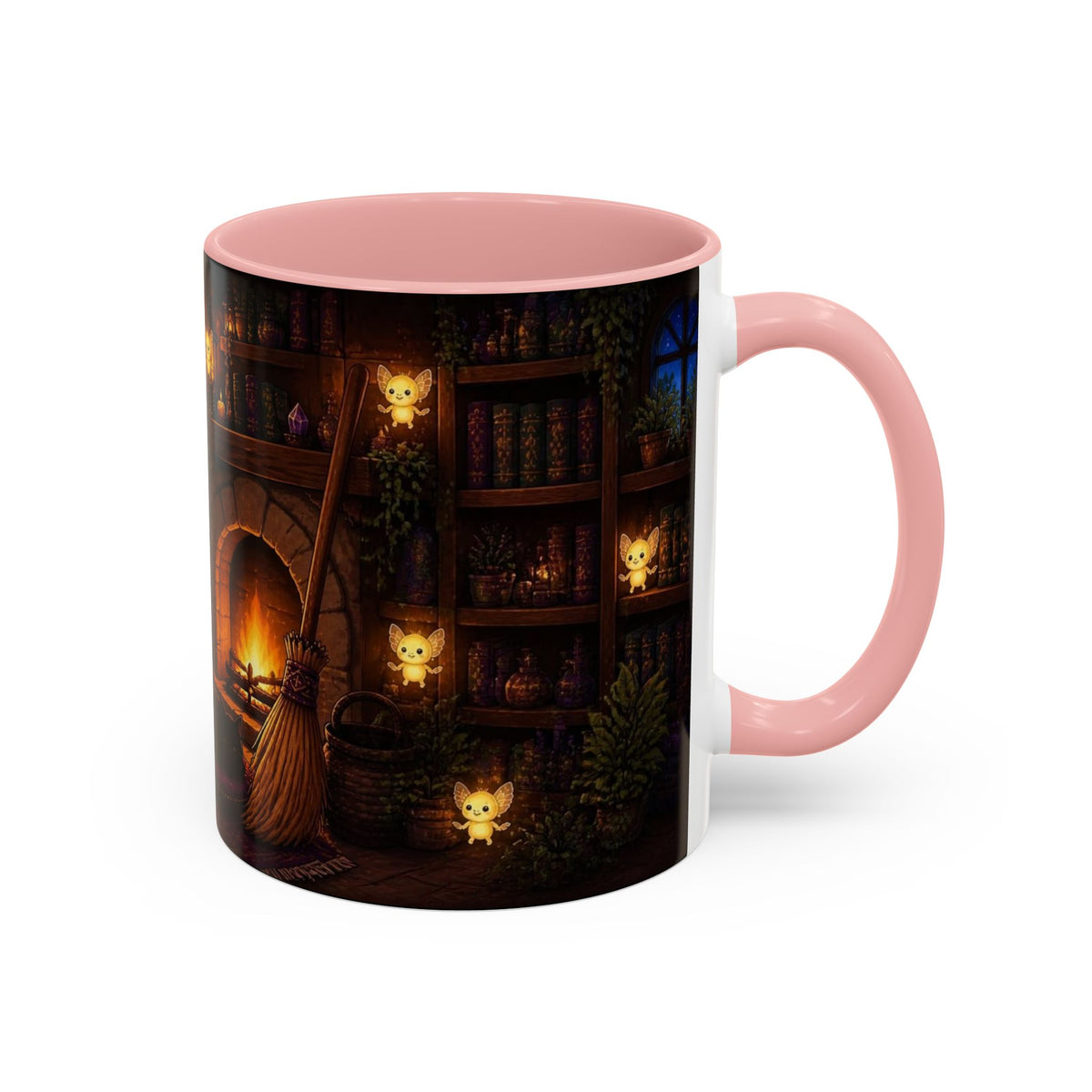 Cozy Witch Reading with sprites Coffee Mug