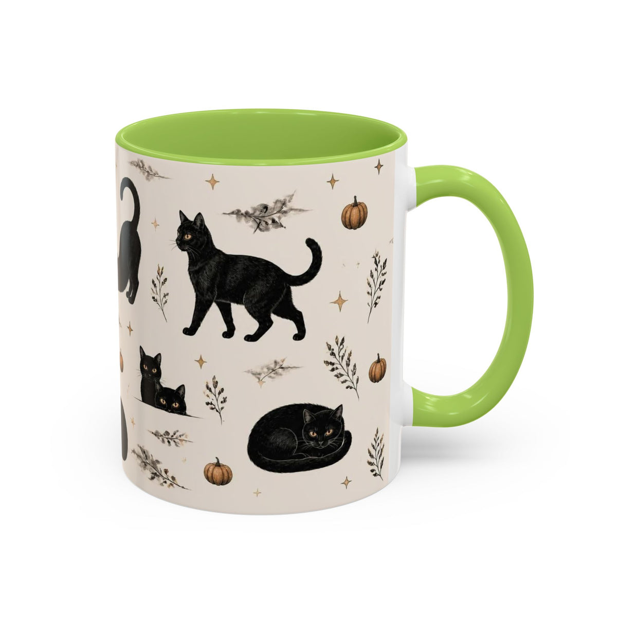 Black Cat Pattern Coffee Mug