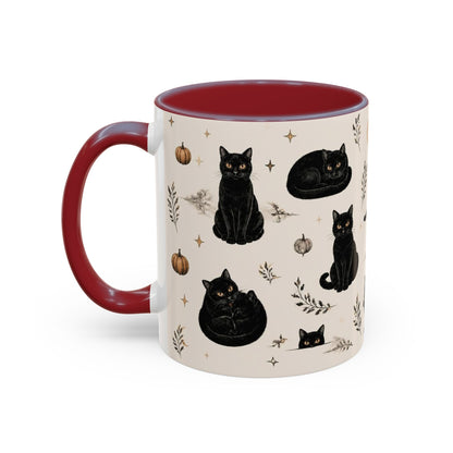 Black Cat Pattern Coffee Mug