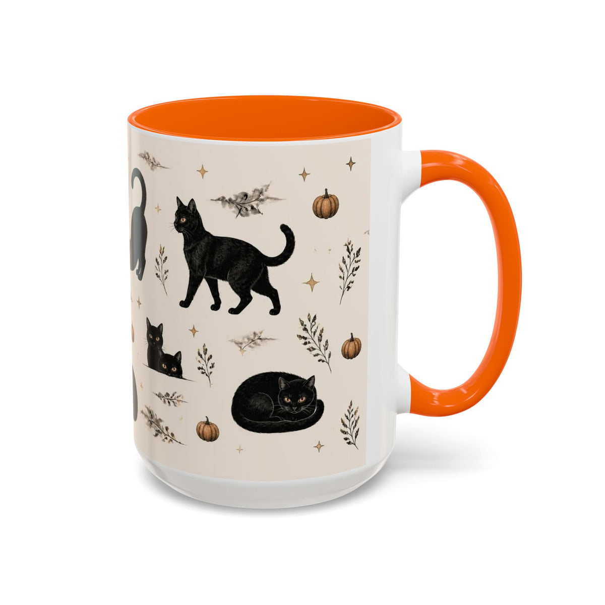 Black Cat Pattern Coffee Mug
