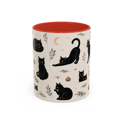 Black Cat Pattern Coffee Mug