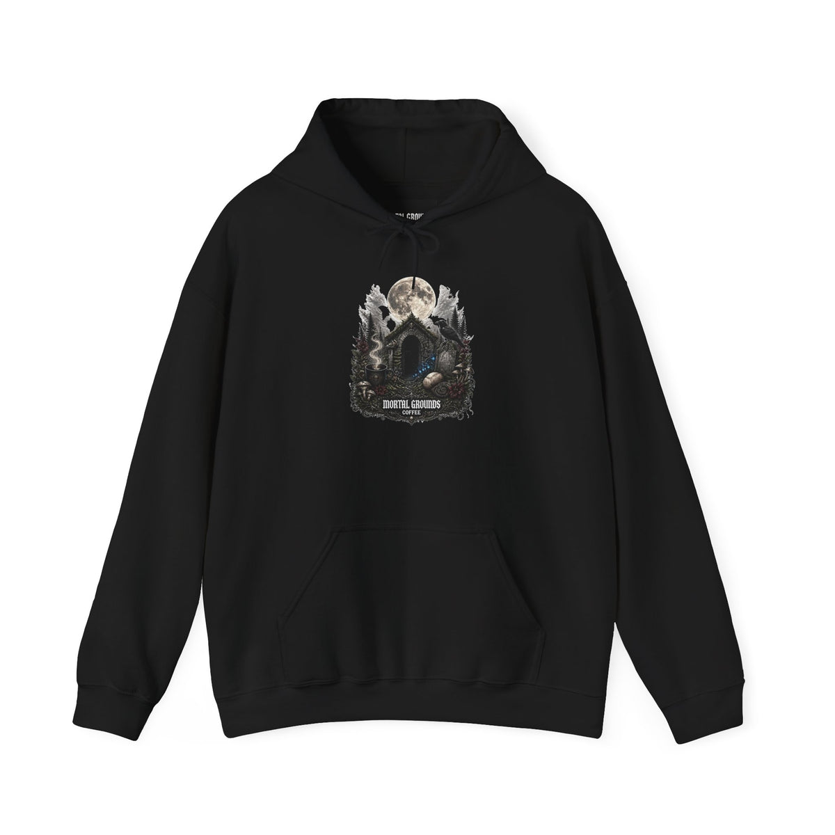 Moonlit Crypt Hoodie — 'Decadent Brews' Gothic Cabin Pullover