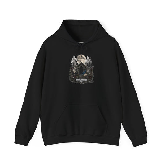 Moonlit Crypt Hoodie — 'Decadent Brews' Gothic Cabin Pullover