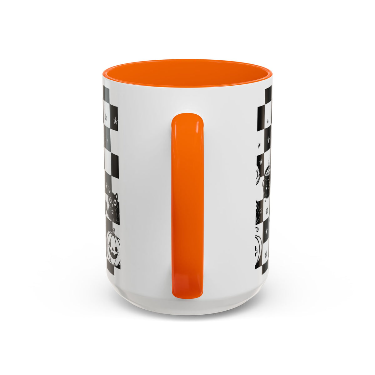Black & White Halloween Checkerboard Coffee Mug