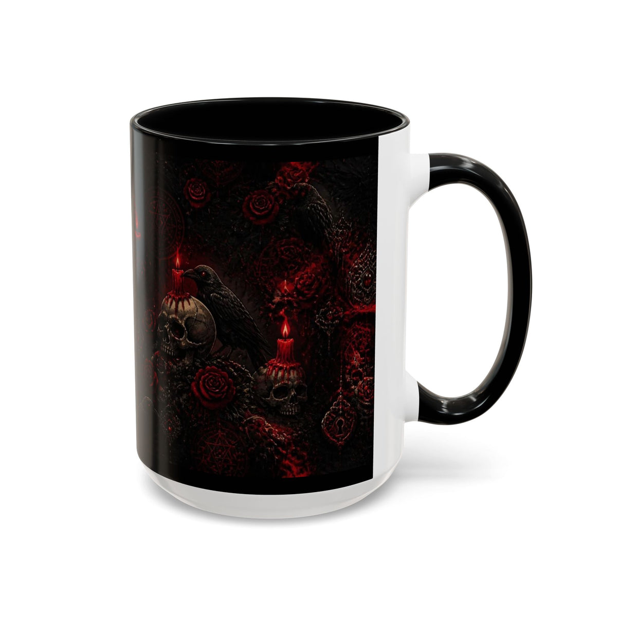 Skull & Red Roses Coffee Mug