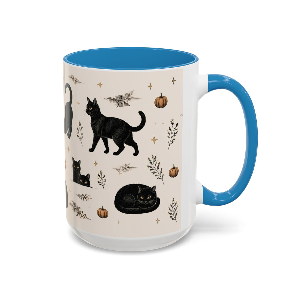 Black Cat Pattern Coffee Mug