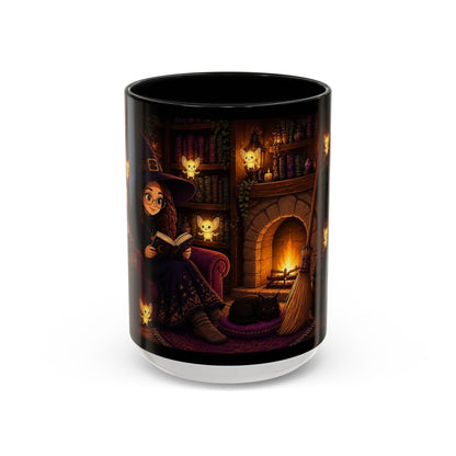 Cozy Witch Reading with sprites Coffee Mug