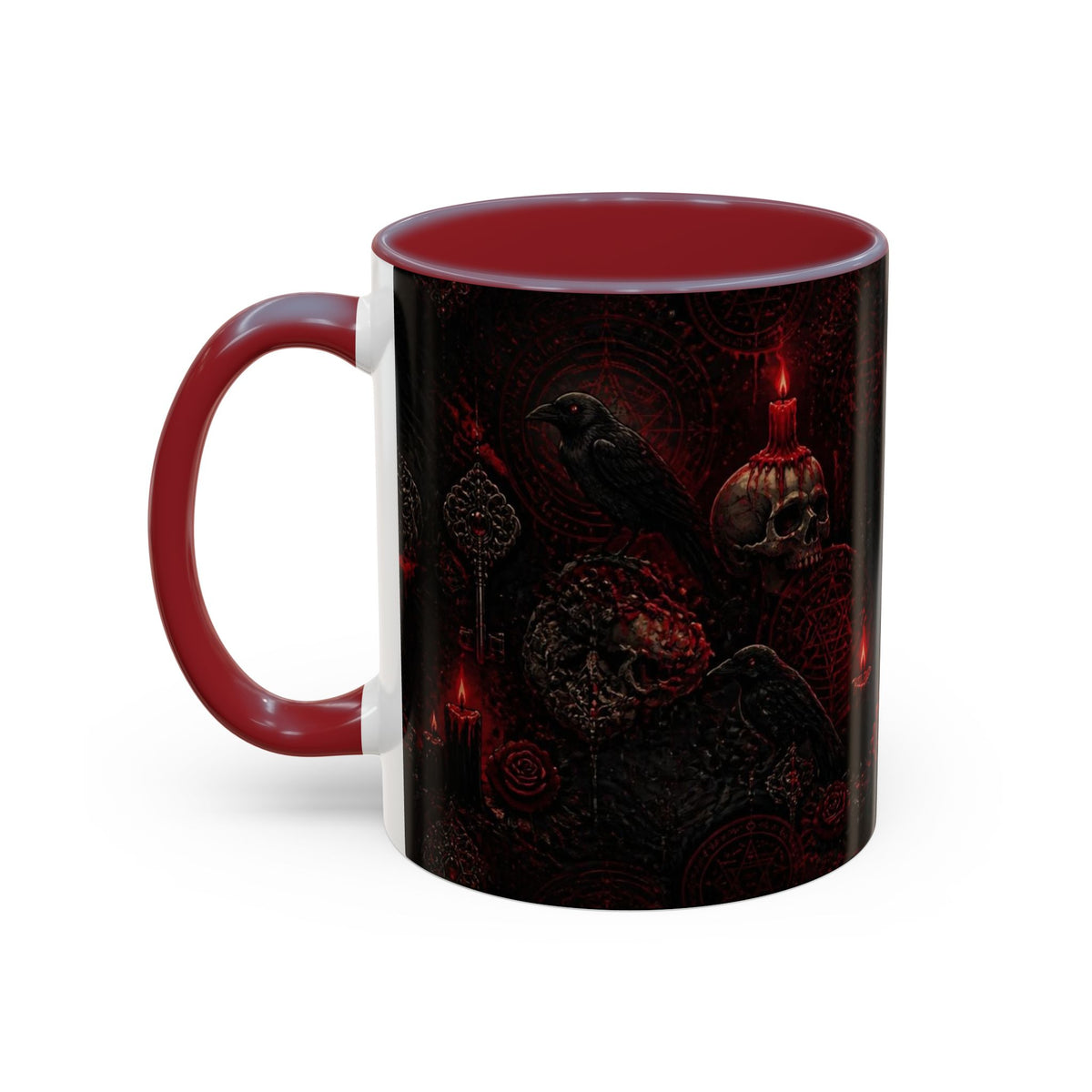 Skull & Red Roses Coffee Mug