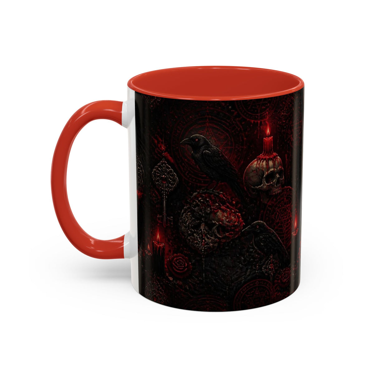 Skull & Red Roses Coffee Mug