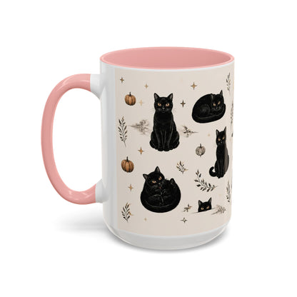 Black Cat Pattern Coffee Mug