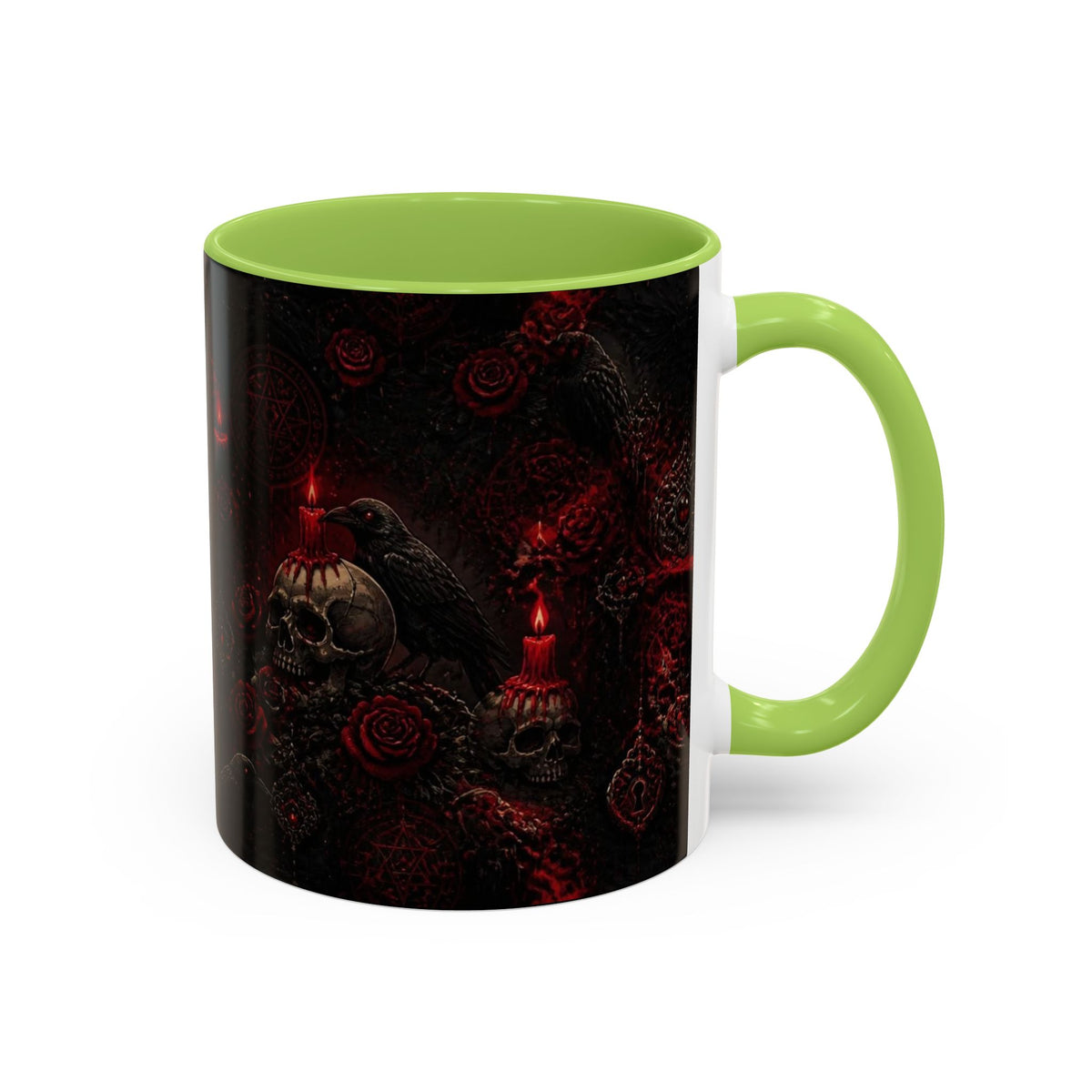 Skull & Red Roses Coffee Mug