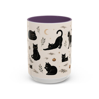 Black Cat Pattern Coffee Mug