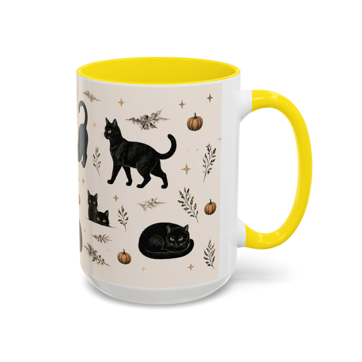 Black Cat Pattern Coffee Mug