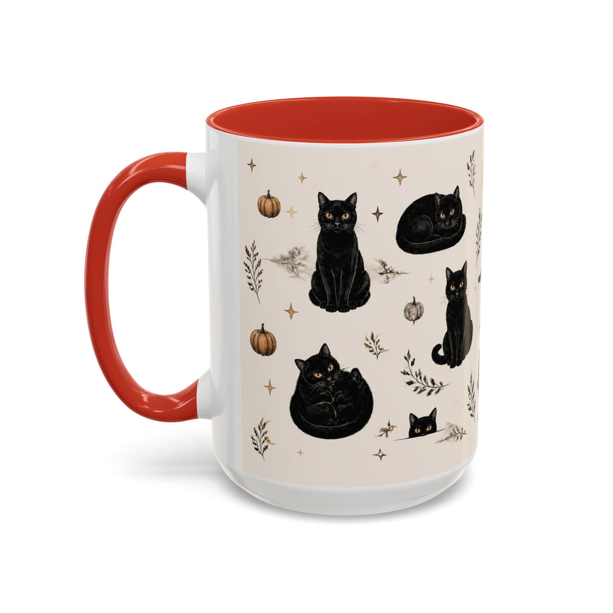 Black Cat Pattern Coffee Mug