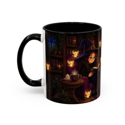Cozy Witch Reading with sprites Coffee Mug