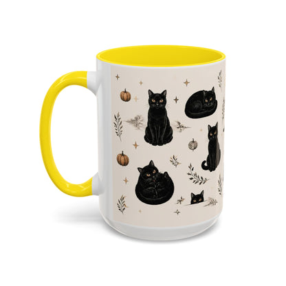 Black Cat Pattern Coffee Mug