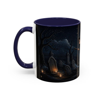 Cute Witch Flying at Night Coffee Mug