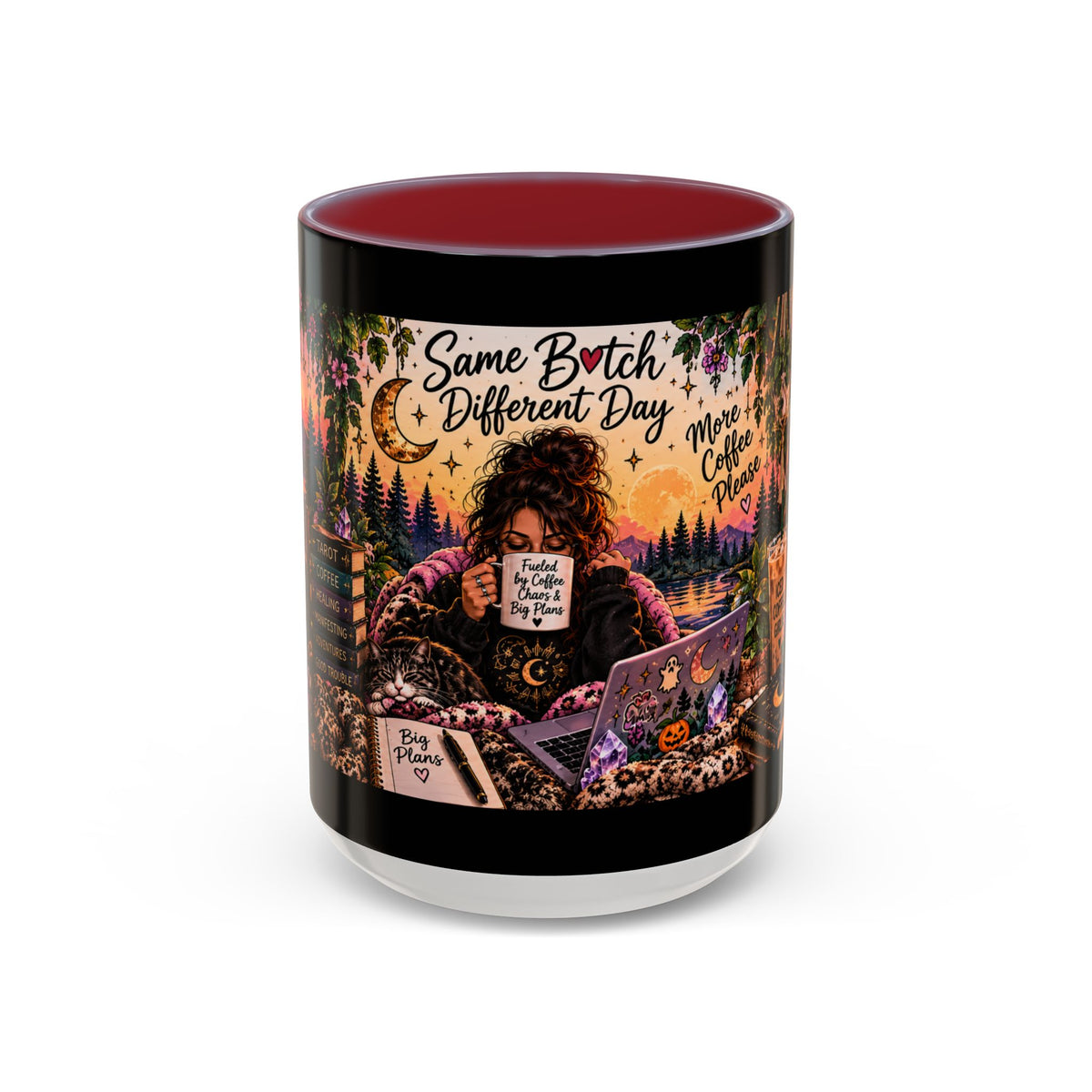 “Same Bitch Different Day” Cozy Witch Coffee Mug