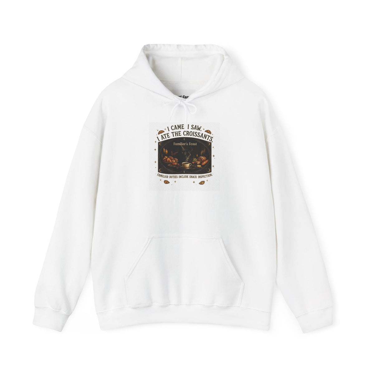 Croissant Crime Hoodie — “I Came, I Saw, I Ate The Croissant” Coffee Shop Hoodie
