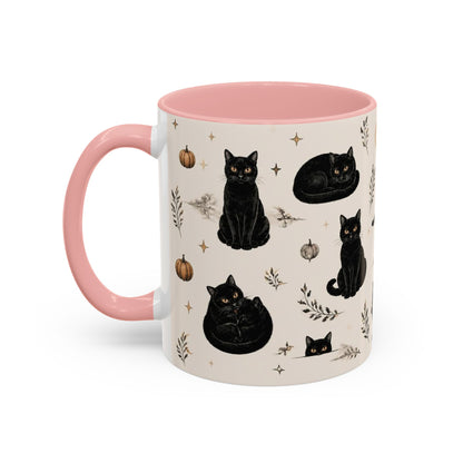 Black Cat Pattern Coffee Mug