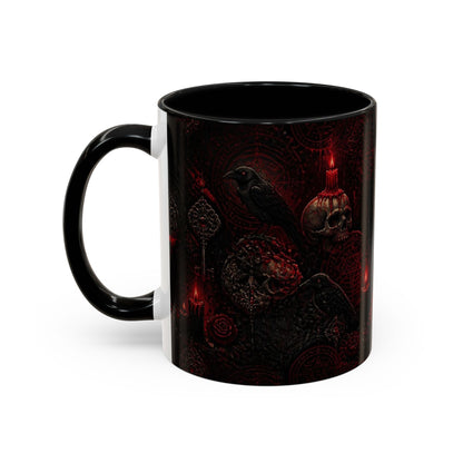 Skull & Red Roses Coffee Mug