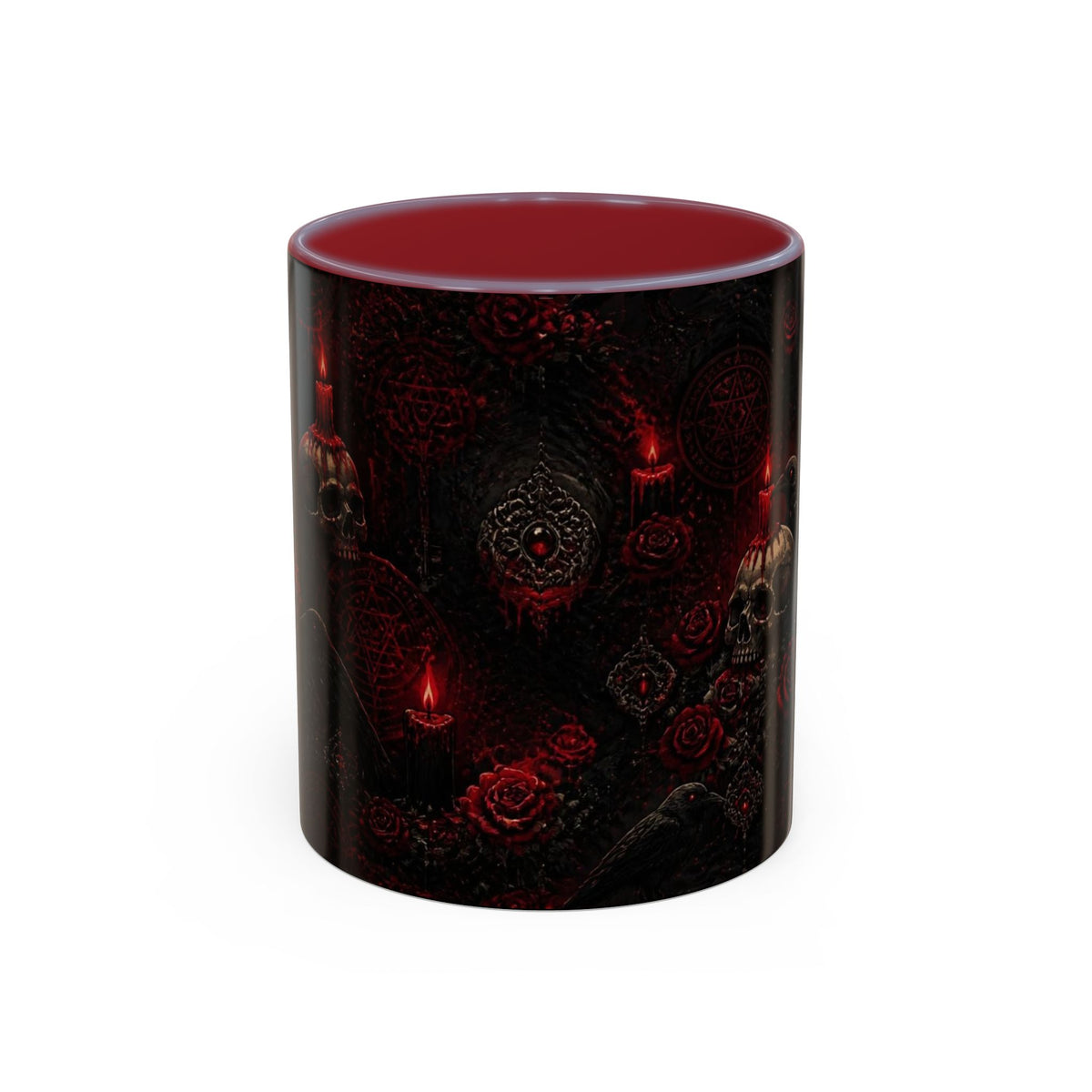 Skull & Red Roses Coffee Mug
