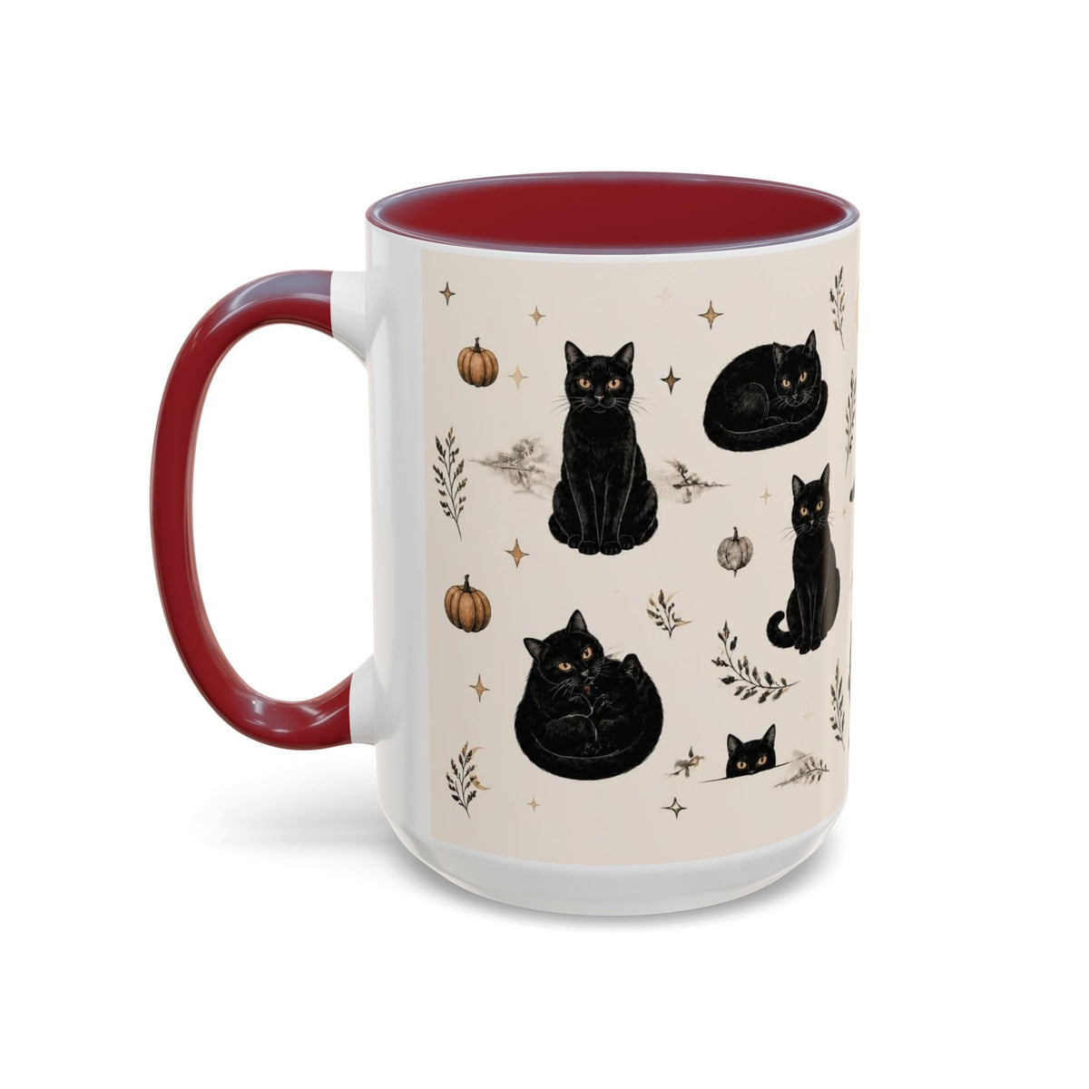 Black Cat Pattern Coffee Mug
