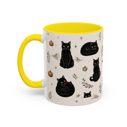 Black Cat Pattern Coffee Mug