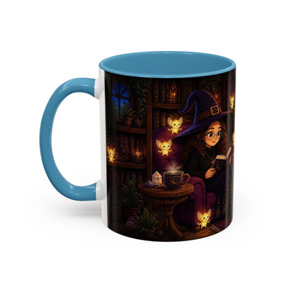 Cozy Witch Reading with sprites Coffee Mug
