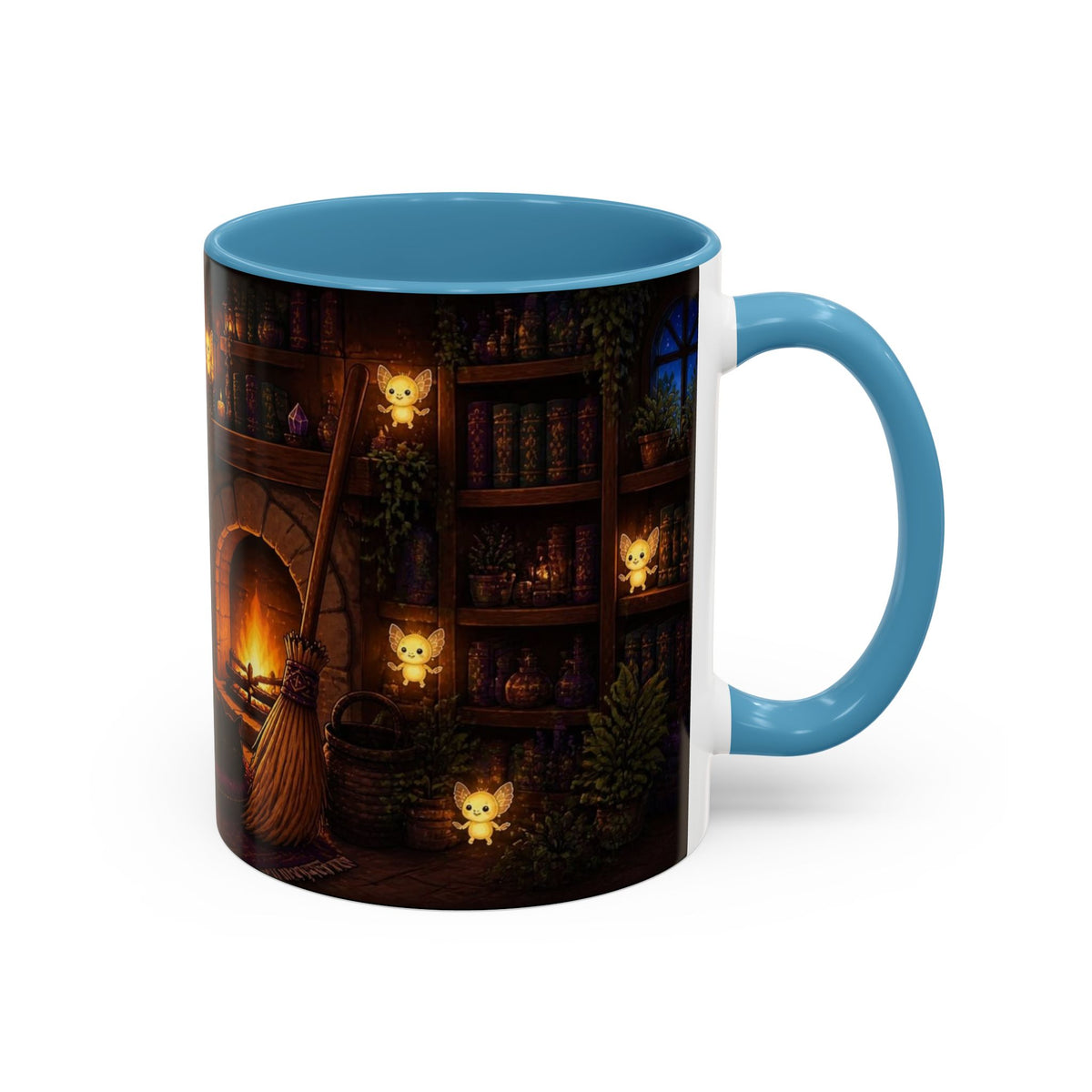 Cozy Witch Reading with sprites Coffee Mug