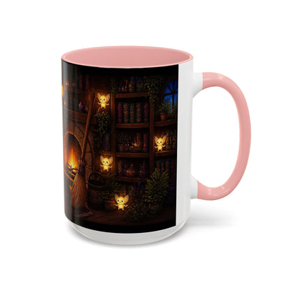 Cozy Witch Reading with sprites Coffee Mug