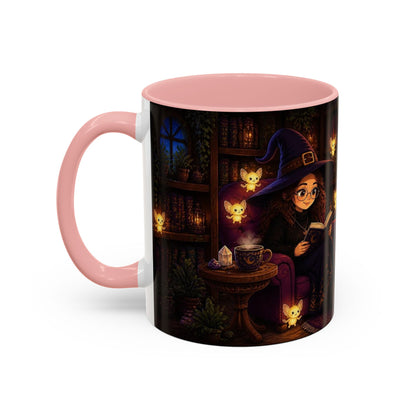 Cozy Witch Reading with sprites Coffee Mug