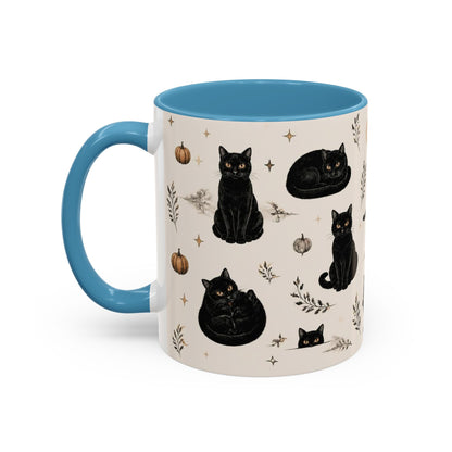 Black Cat Pattern Coffee Mug